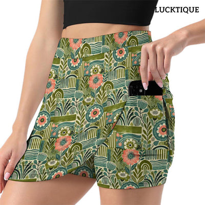 Blossom Lightproof Skirt with Pockets